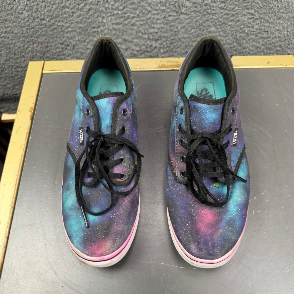 Vans Atwood Galaxy Nebula Low Top Canvas Skate Shoes Purple Blue Womens 11 TB4R - Picture 4 of 8